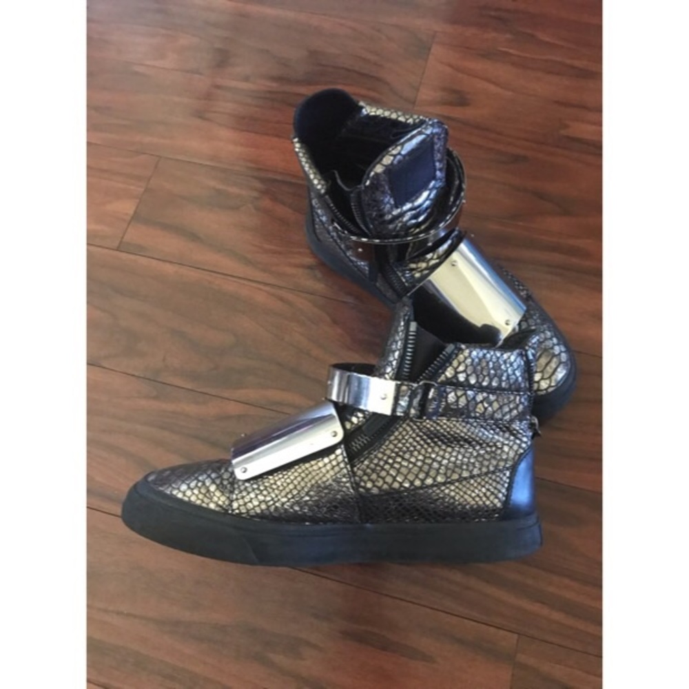 Black And Silver Python Giuseppe Zanotti Sneakers - image 3